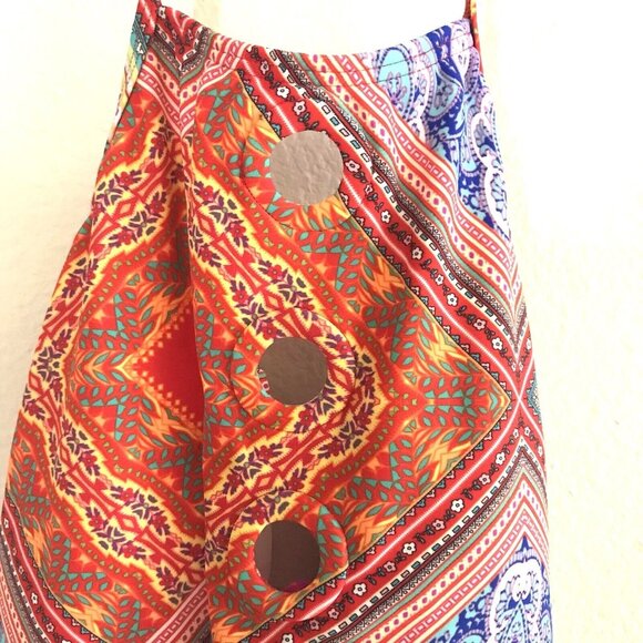 NWT Sun & Sea Size Large Halter One Piece Bathing Swimming Suit Boho Multi-Color - Picture 2 of 7